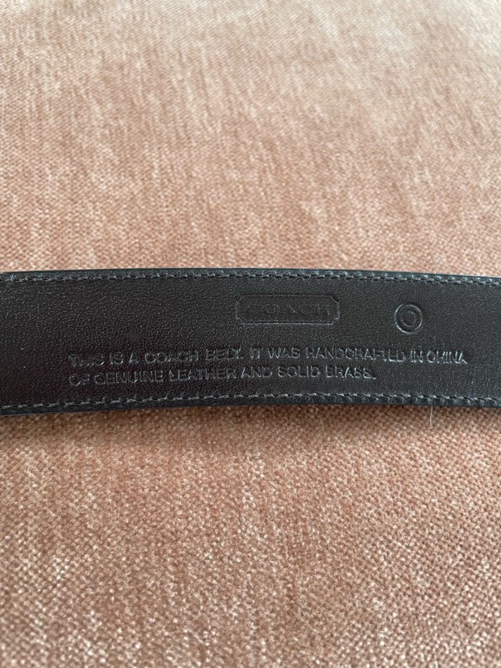 Coach Women’s Black Leather Belt with Silver Rounded Buckle, X-large - Picture 3 of 6